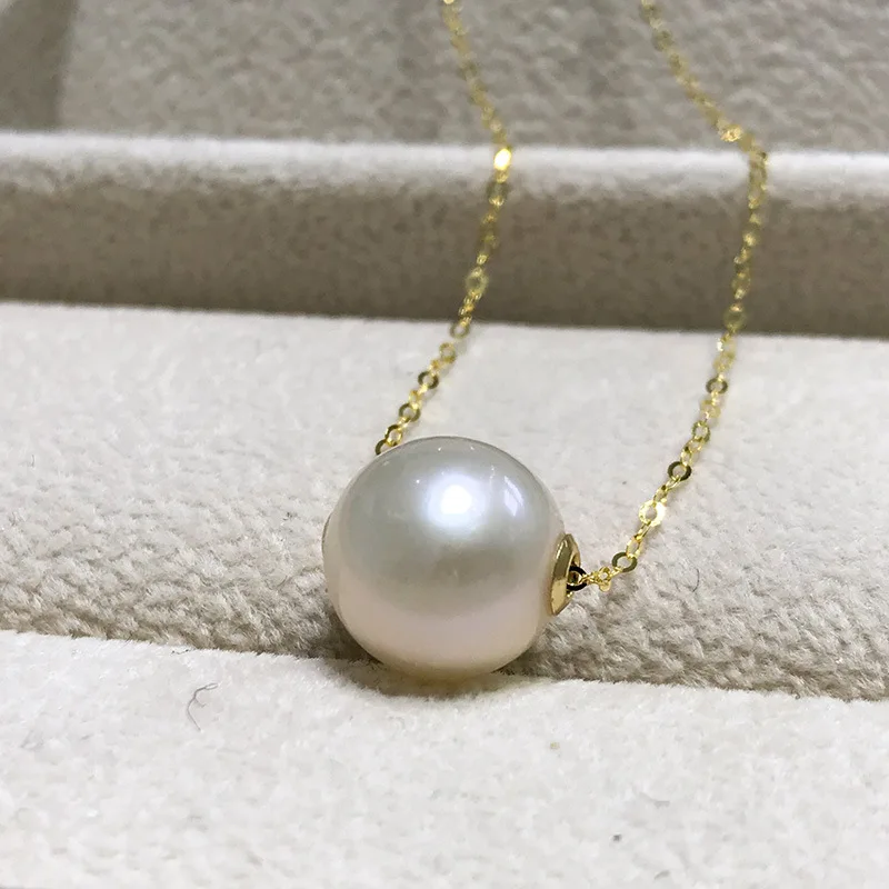

Certified New Arrival 10Mm 18K As Right As Rain Pearl Necklace Perfect Circle Basic Flawless Freshwater Pearl Necklace Factory