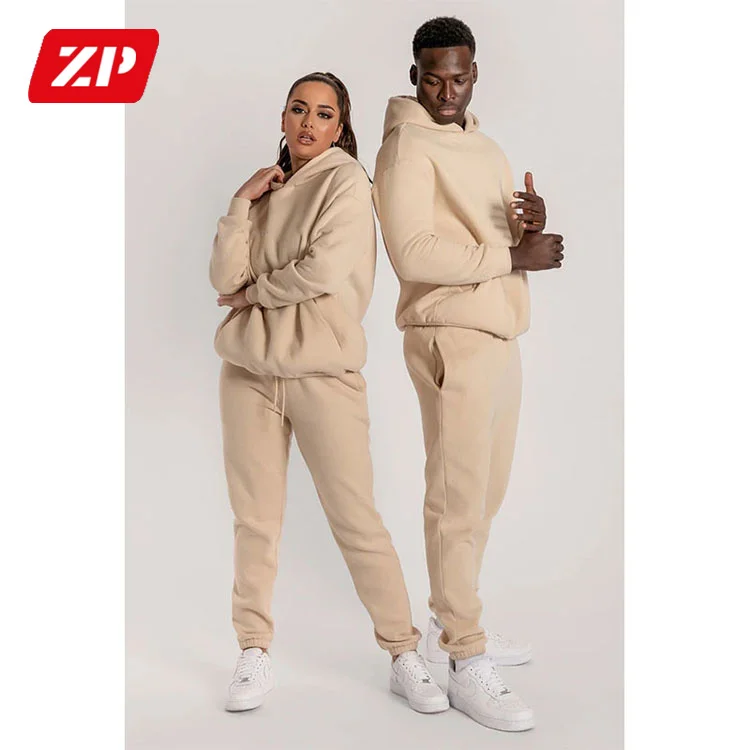 

High Quality women blank sweat suits Two Piece Suits Solid Color Tracksuit Add wool upset Sweatsuit unisex hoodies Sets
