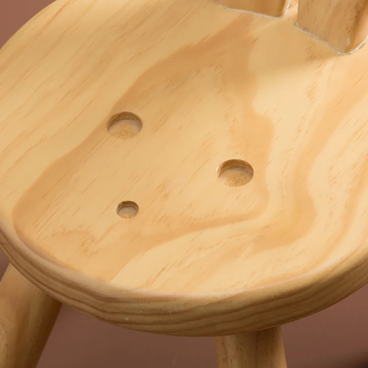 product-BoomDear Wood-Child Childrens Wooden StoolChair Rabbit Design Step Stool preschool furniture-3