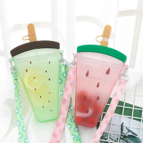 

210713 320 ml Cute maiden sippy cup with high appearance level summer creative Popsicle water cup