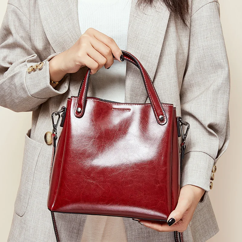Women Luxury Handbags Comfortable Real Cow Leather Ladies Hand Bags ...
