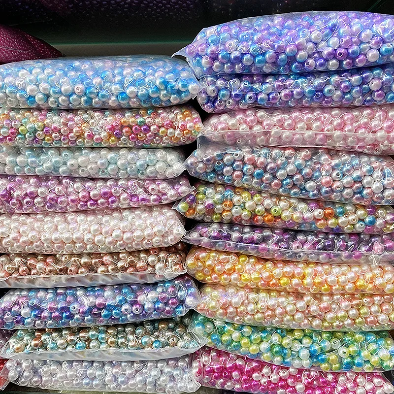 

JC wholesale 500 grams ABS Pearl beads Dual colors 8mm plastic beads loose beads jewelry making