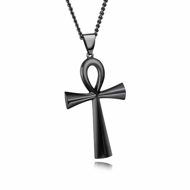 

E-Commerce Supply Europe and America Ancient Egyptian Cross Men's Necklace Life Symbol Anka Pendant Wholesale