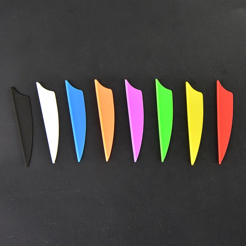 

100 pcs 2inch Archery Arrow Vanes Rubber Fletching DIY Free Cut Feather For Recurve Compound Bow And Arrow Accessories, Customized