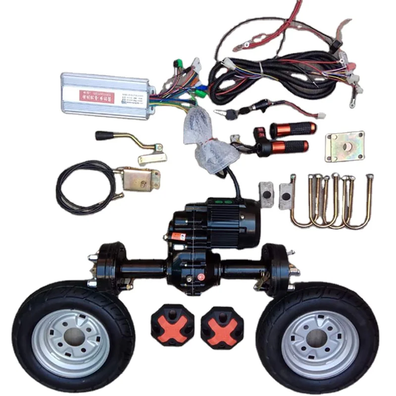 

High load bearing 48v Rear Axle Kit For Two-wheeled Trolleys 1000w Rear Axle Kir for Electric tricycle