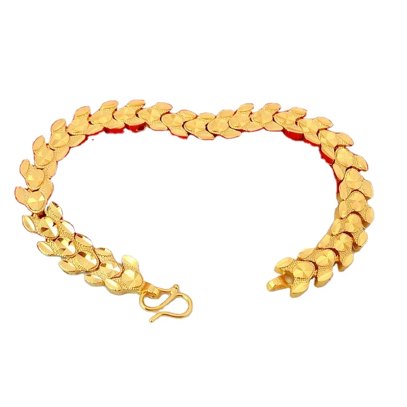 

Sand Gold Explosion Korean Version Of Small Jewelry Plated 14K Color Gold Inverted Mold Small Airplane Bracelet For Women