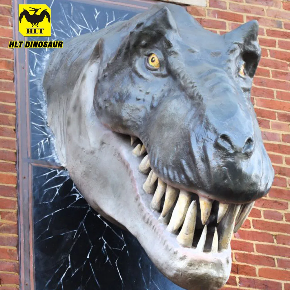HLT T. rex head on exterior of Centre Market Decoration