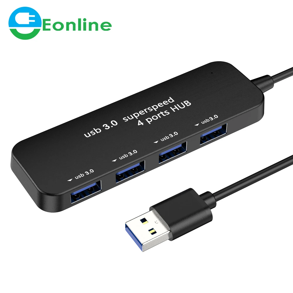 

Slim USB HUB 4 Port USB 3.0 External Splitter Multiple Expand High Speed OTG Adapter for Computer Laptop Desktop PC Accessories