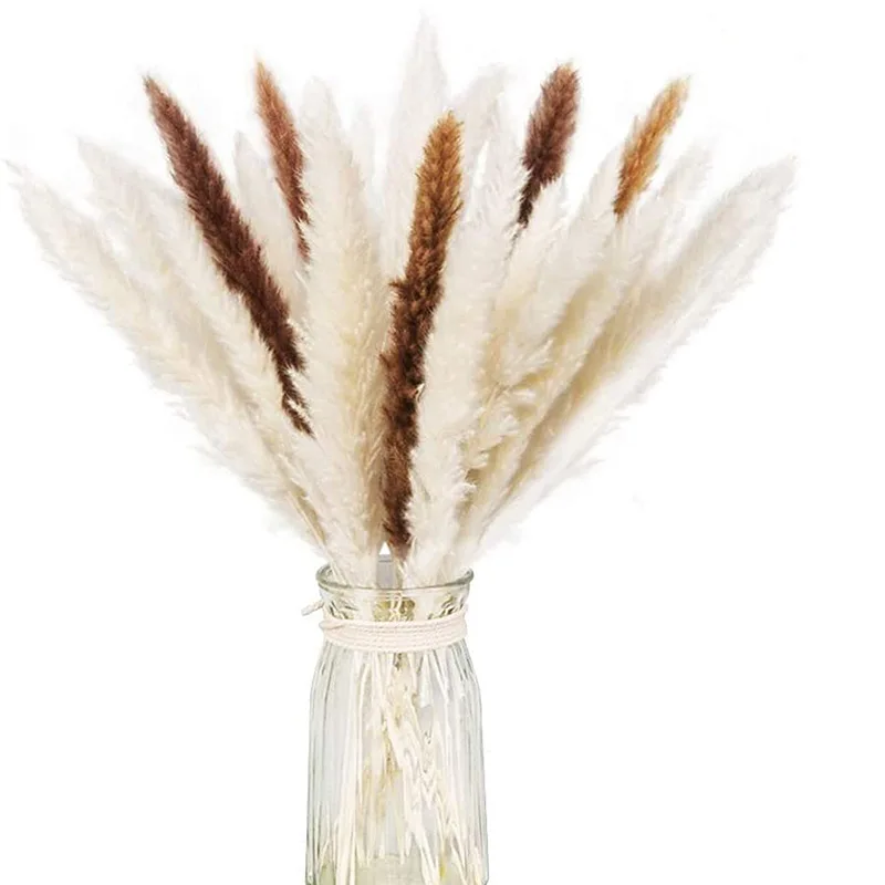 

Wedding Home Decor Faux Natural Dried Bundle Artificial Pampas Grass Dried Flowers, Green