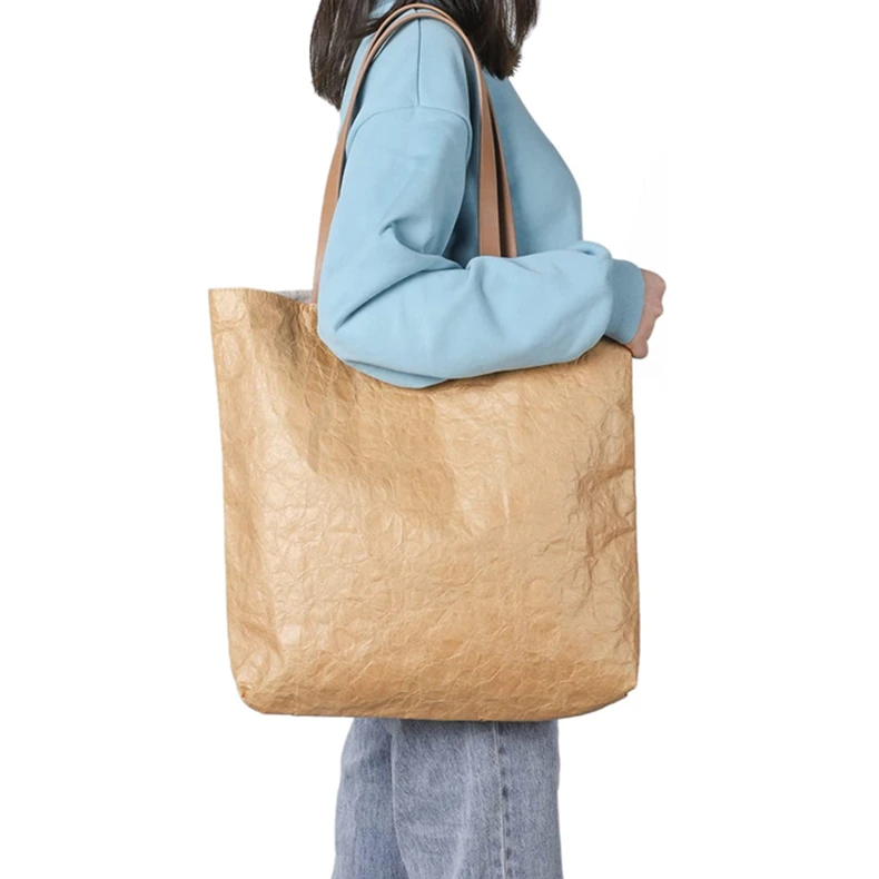 

Daily Custom Waterproof Paper Shoulder Tyvek Dupont Tote Bag, Customized color