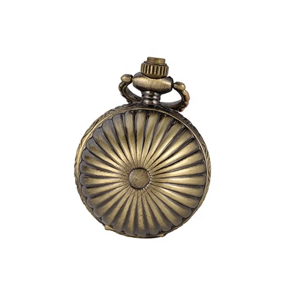 

WAH498 Small Antique Pumpkin Balls Locket Style Watch Long Chain Necklace Quartz Pocket Watch