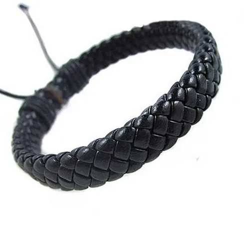 

Ebay and Wish Hot Sale Single Rows plaited Leather Bracelet for Men's and Unisex Wholesale, Multiple