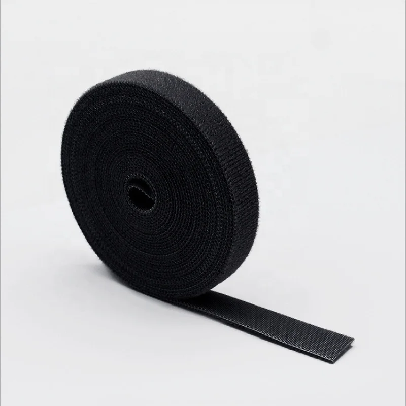 

Reusable Fastening Tape Wires Wraps Straps Cable Ties Double Side Adjustable Hook and Loop Strap Bags Black Shoes Custom, Customized