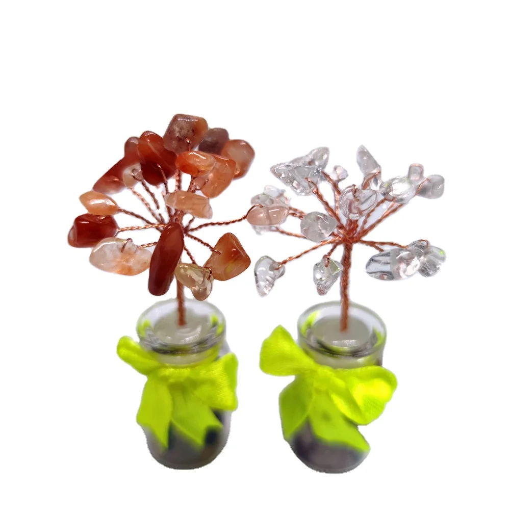 

Wholesale hot sale healing cristal chips mini crystal money tree for souvenir