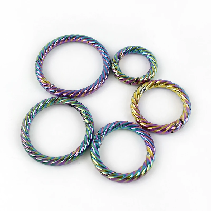 

Mettee BK112 Colorful Opening Spring Ring Hardware Accessories Alloy Connecting Hook Loop Bag Strap Twist Open Rings Buckle