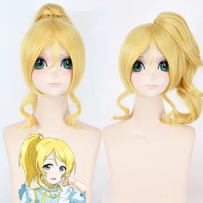 

Funtoninght new arrival product Love Live cosplay wigs Ellie body wave cosplay wigs for Halloween parties, Pic showed