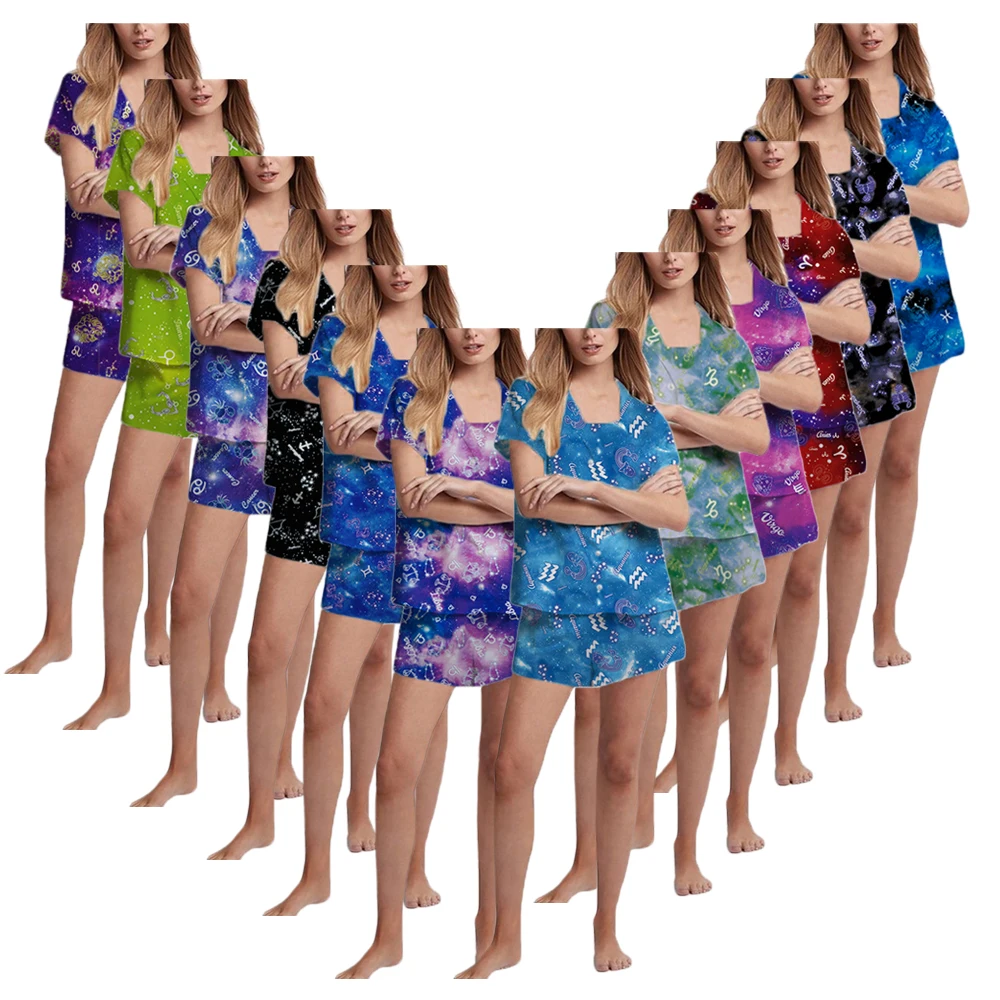 

Wholesale Women three Pieces Lace Sleepwear Elegant Silk Satin Pajamas Set