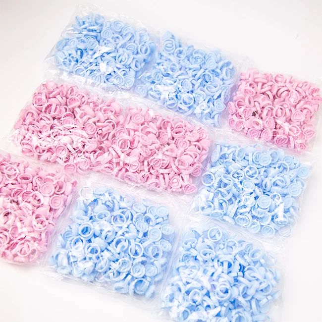 Wholesale Eyelash Glue Holder 100pcs/pack Plastic Disposable Eyelash Extension Glue Rings