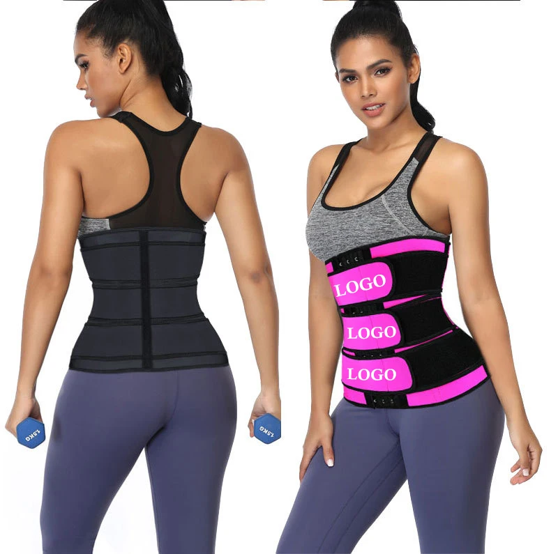 

Custom Logo workout Waist Trainer Trimmers Latex waist Support Women body Shaper Corset Waist Trainer, Nude