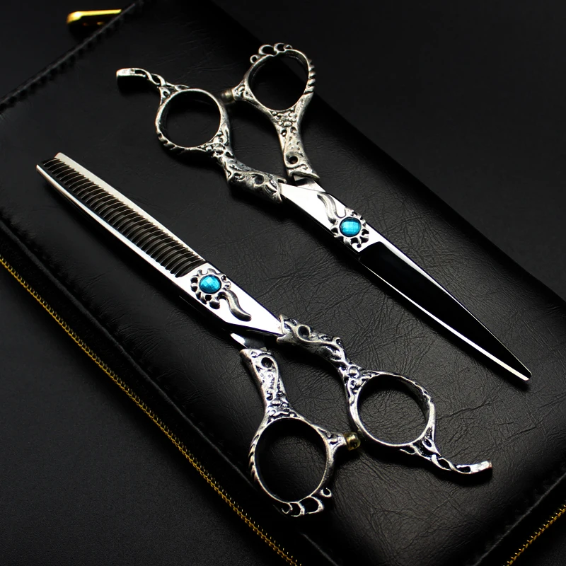 

6.0 inch TB-3 new fashion design beauty barber scissors flat scissors tooth scissors