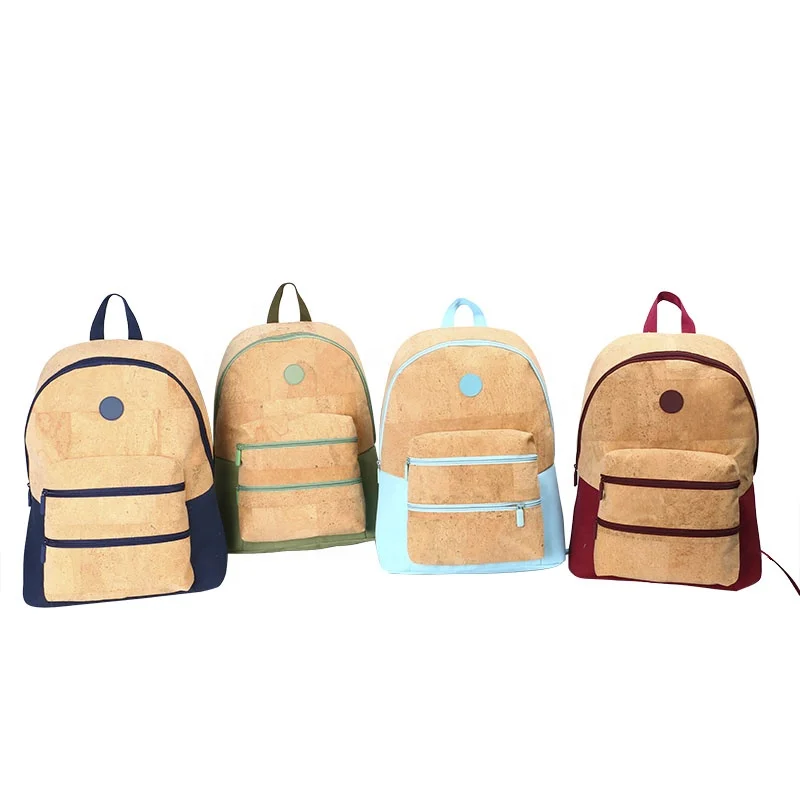 Women's Simple Design Cork Leather Fashion Quilting Backpacks Red Buy