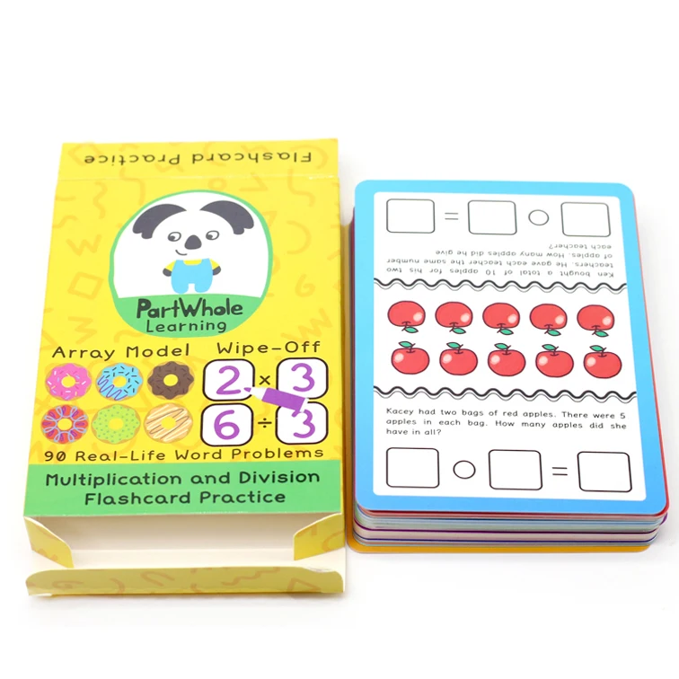 

Playing cards manufacturer printing education toy flash card custom card for kids