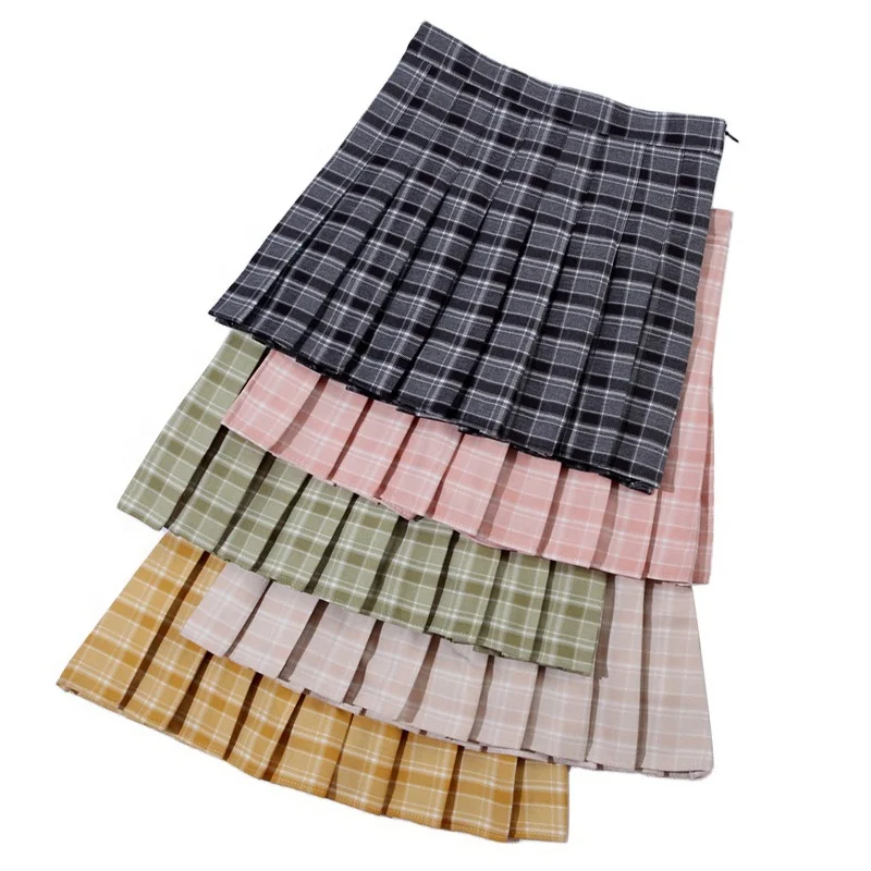 

Hot Sale Fashion Girls Skirt Pants Inside Casual Mini Pleated Skirts Women, 8 colors