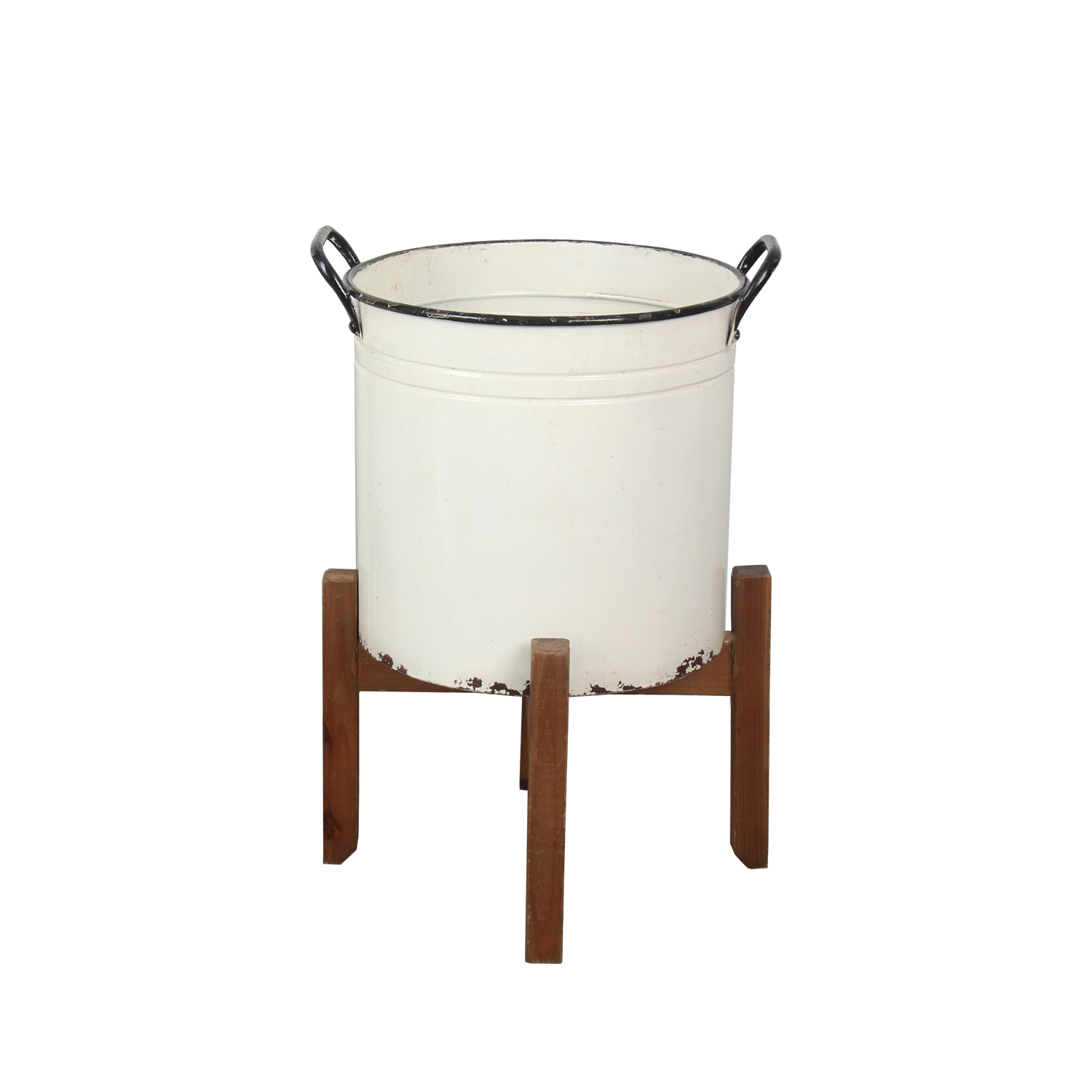 

Farmhouse Indoor Flower Planter With Stand Home Decoration Antique Finished