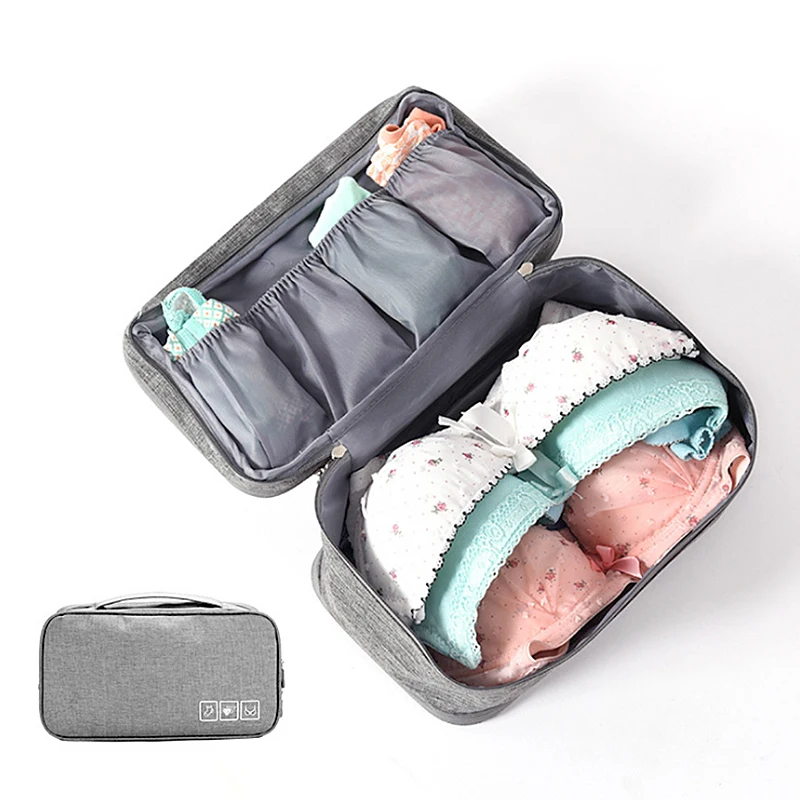

Bra Underwear Drawer Storage Organizers Travel Dividers Box Bag Socks Briefs Cloth Case Clothing Wardrobe Accessories Supplies, As photo