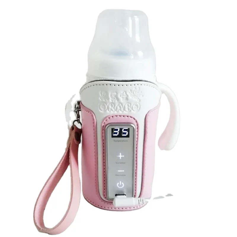 

outdoor intelligent insulation suitable mini baby brew bottle warmer travel, Blue,pink