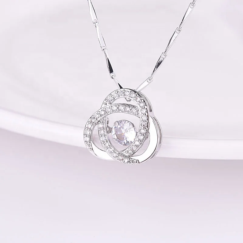 

Charms Crystal Water Drop Necklace Pendant for Women Wedding Party Gift Exquisite Circle Necklace