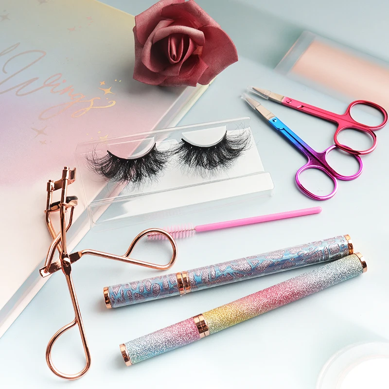 

factory wholesale mink eyelashes private label mink lashes magic glue eyeliner pen glue eyeliner