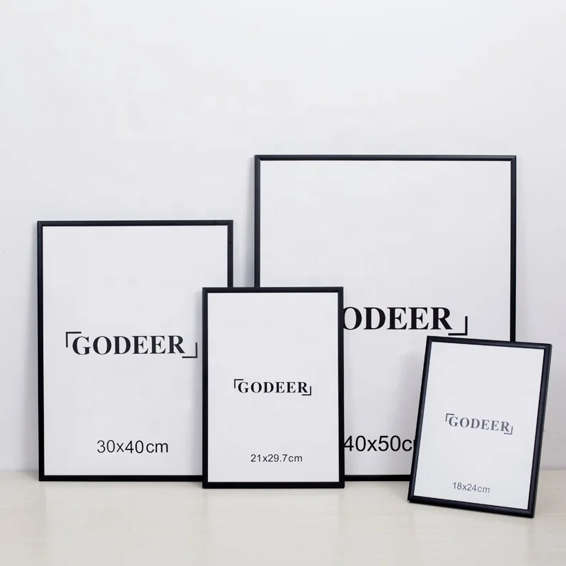 
70x100cm Extra Large Black Aluminium Metal Photo Frames 