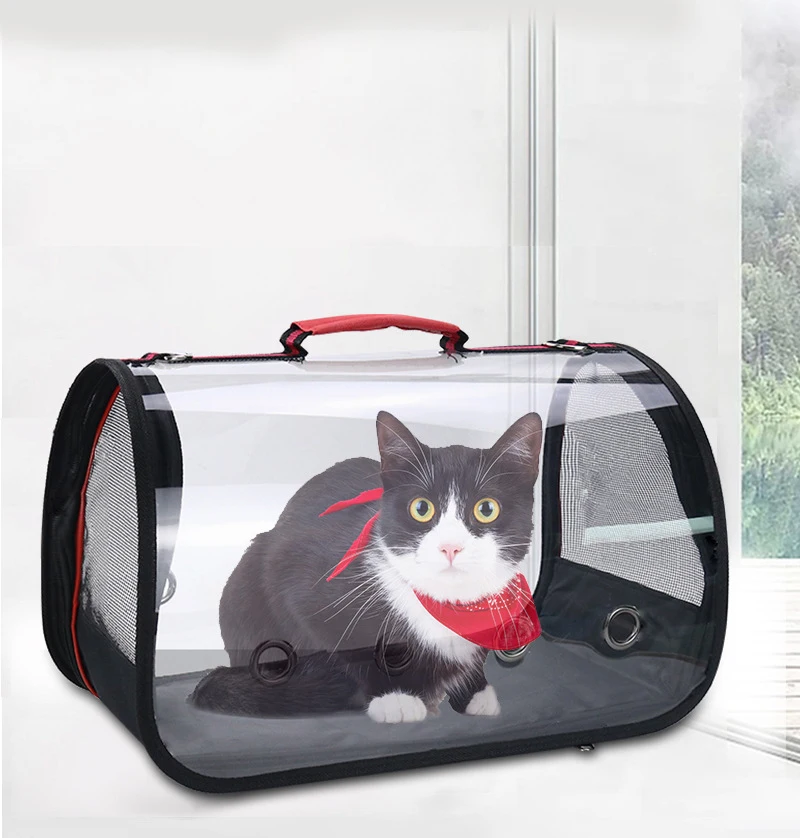 

Pet Supplies New Transparent Cat Outing Bag Breathable Portable Bag Carrier Transparent Shoulder Bag Pet Carrier