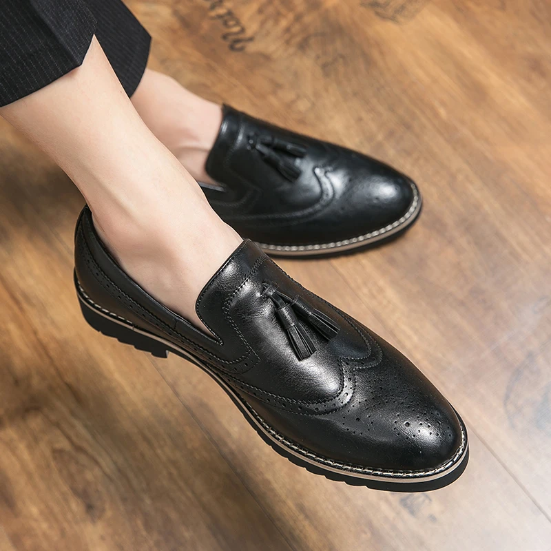 

WJZ8052-25 2021 men's dress shoes wedding business leather shoes