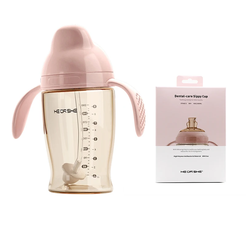 Heorshe Breastfeeding System 240ml 8oz Silicone Feeding Bottle Baby Bottles In Bulk For 8 Month