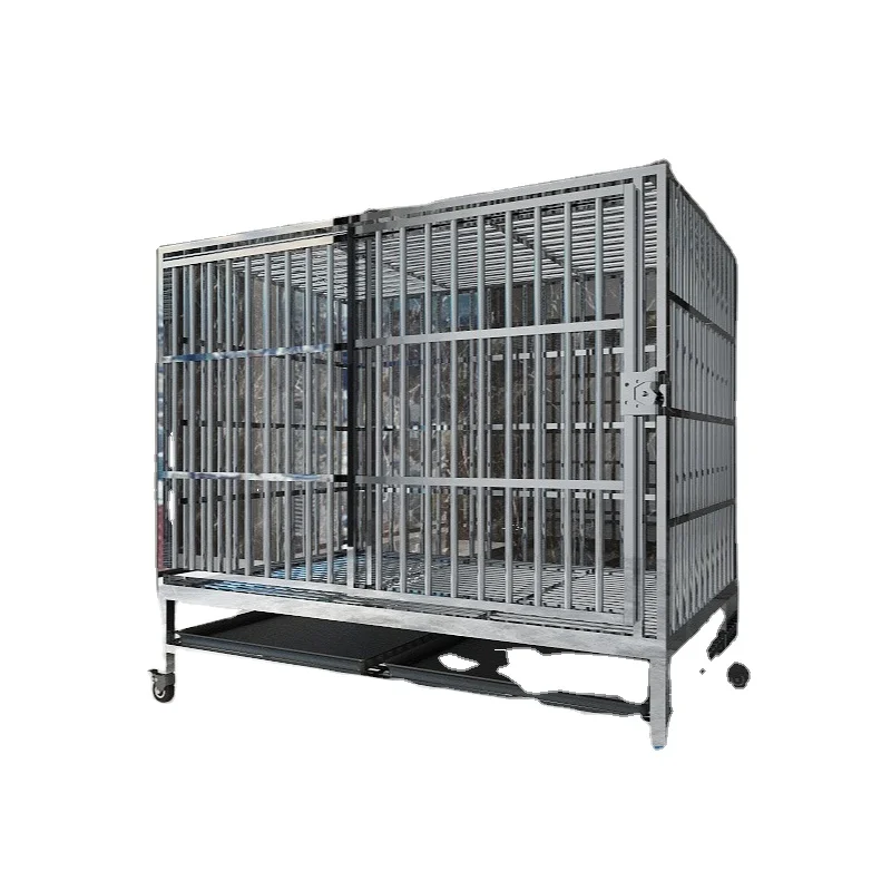 

Luxury wholesale with wheels outdoor cages carriers Stainless steel pet cage