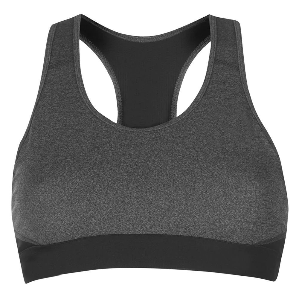 High-Impact支撑Spandex Nylon Blend素色染色Sports Bra