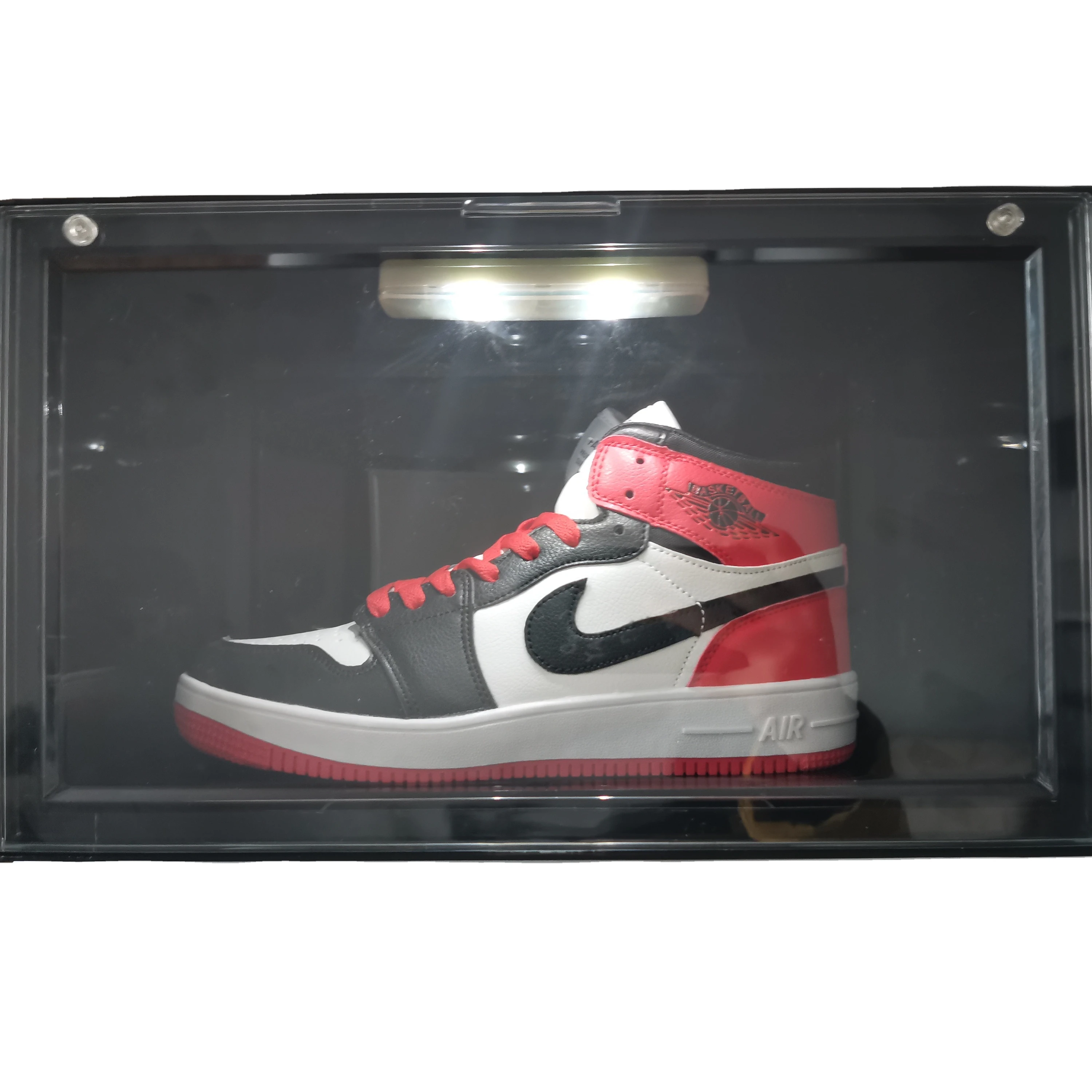 

New listing wholesale supbro same paragraph voice control shoe box with led light, White,black
