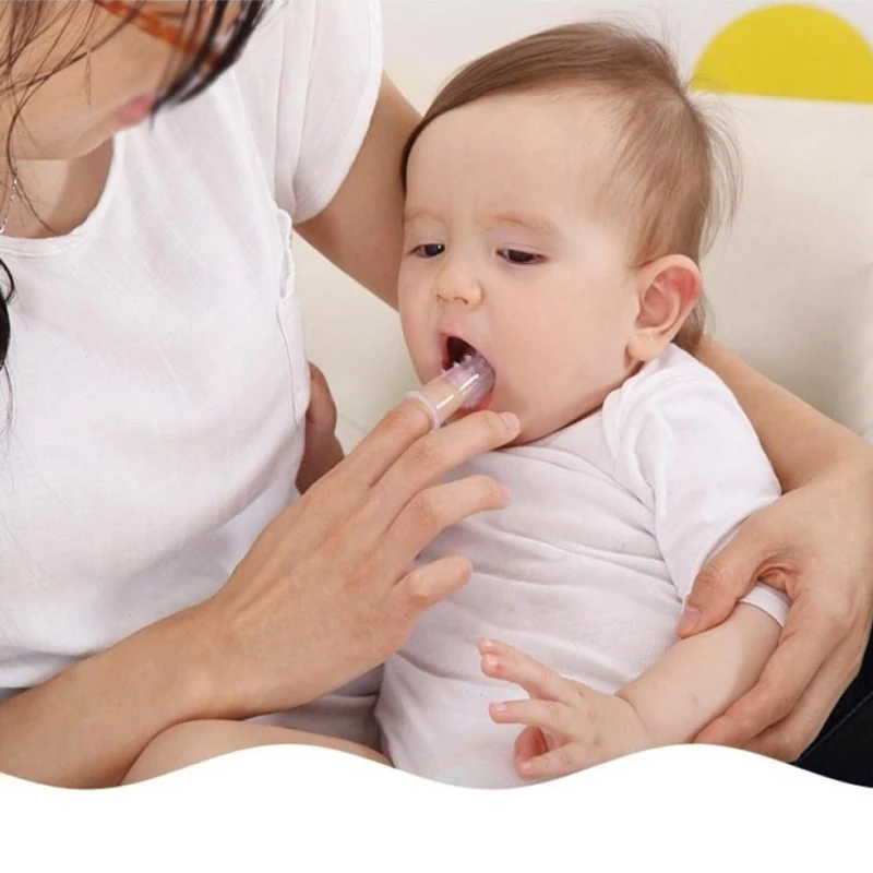 

New Life Vpro Oral Cleaning Massaging Baby Silicone Finger Toothbrush Baby Finger Silicone Toothbrush