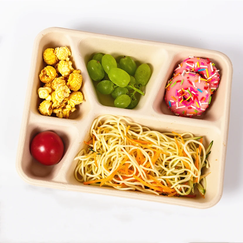

Hot Sale Bamboo Lunch Box Disposable Paper Lunch box Food
