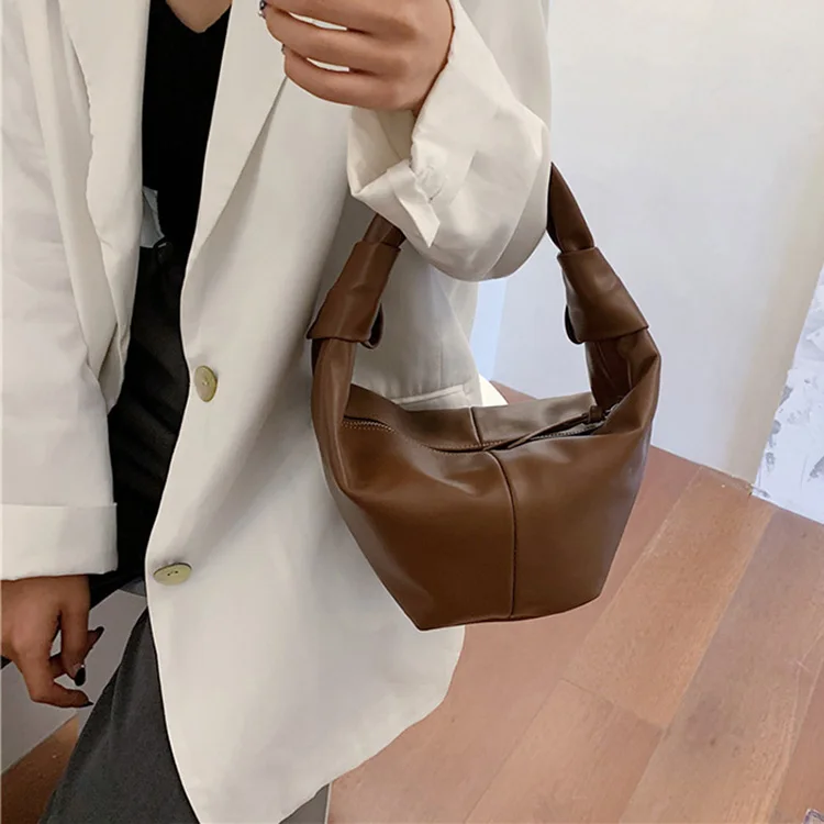 

ZB372 Soft sustainable PU leather anti theft waterproof women underarm bag lady shoulder bag purse underarm hobo leather bag, Many colors customized