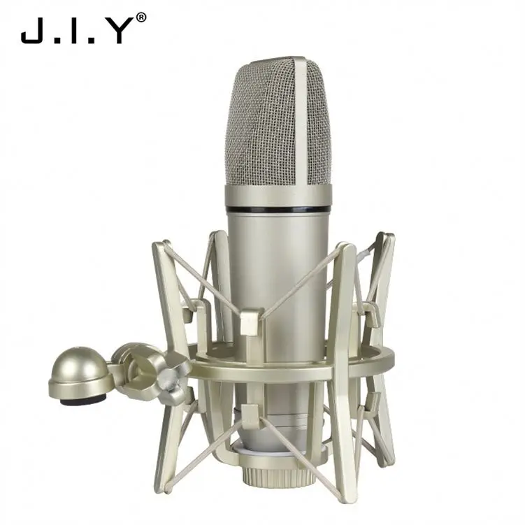 

Mic Karaoke Audio Recorder Microfono Condensador Recording Microphone Usb Mic Condenser Microphone For Pc, Champagne