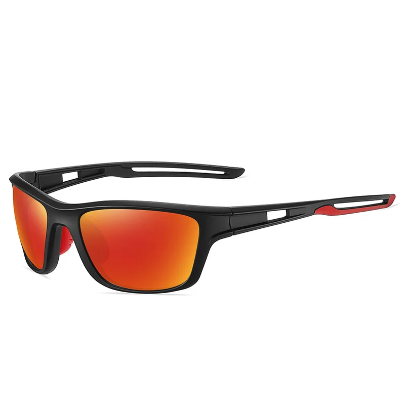 

Custom Logo Sports Polarized Sunglasses Square TR90 Frames Black Sun Glasses 2022 Outdoor Cycling Men Eyewear Women