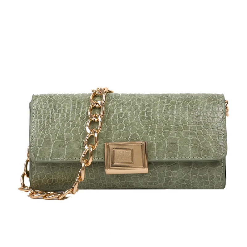 

Luxury Underarm Bag Women Fashion Small Square Handbags Retro Shoulder Crossbody Purse Chain Crocodile Mini Bag, 5colors