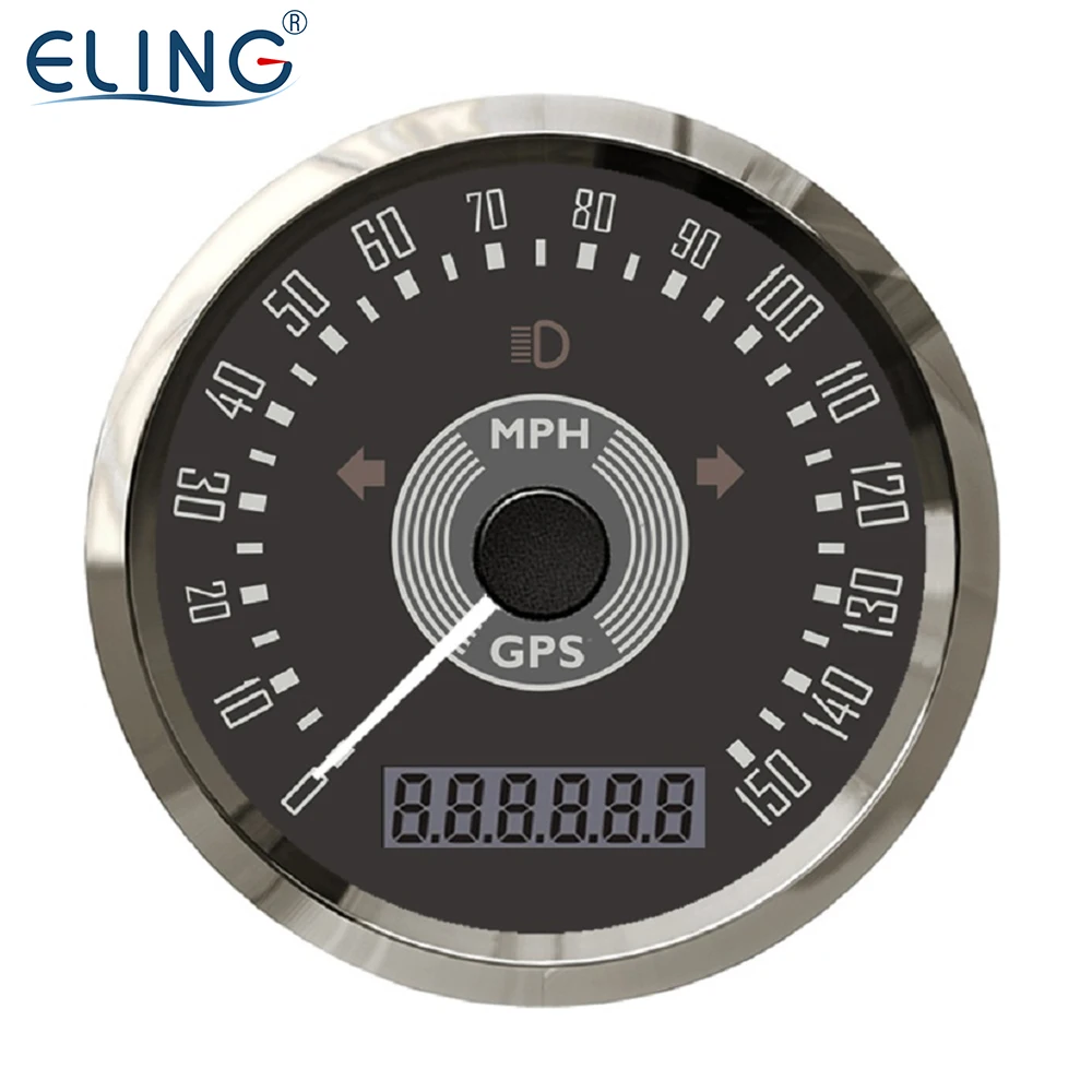 

ELING 85mm Universal GPS Speedometer 0-150MPH for Car Motorcycle Total Mileage Adjustable 9-32V with Backlight