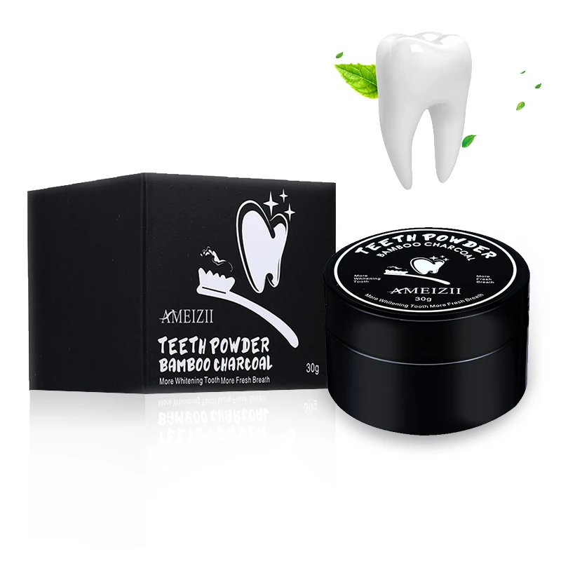 

OEM Activated Charcoal Teeth Whitening Powder Blanqueamiento Dental 100% Natural Coconut Oral Hygiene Product White Tooth Powder, Black