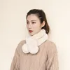 Womens Genuine Rex Rabbit Fur Collar Scarf for Women Neck Warmer Wraps Faux Fur Scarves Shrug for Girls Fall Winter Coat Dress