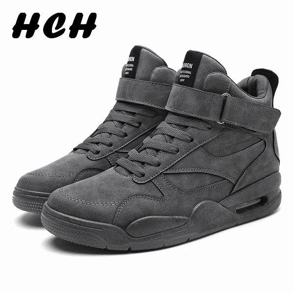 

2019 Popular High Neck Thick Bottom Skate For Men Vintage Leather Casual Sport Shoes Men's Fashion Sneakers K618, Black,green,grey