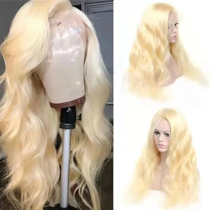 

Hot sale Cheapest 13x4x1 T-part HD lace frontal wig 613 human hair wig body wave Unprocessed raw remy wholesale cheapest, 613# wig transparent